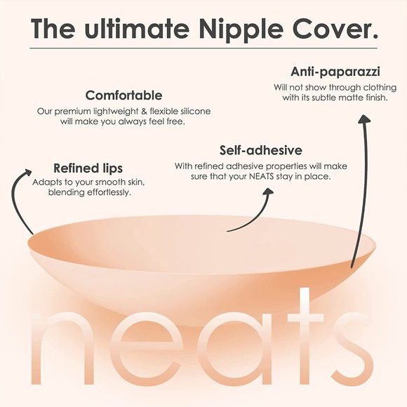 NEATS Nipple Covers for Women, Reusable & Hypoallergenic Silicone Pasties - Picture 2 of 6